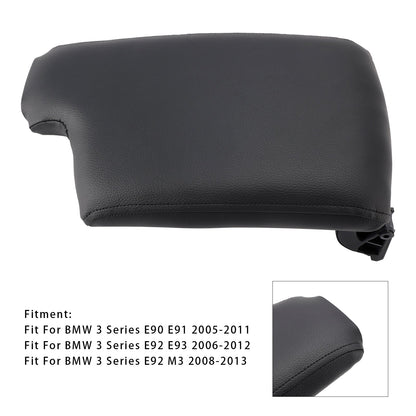 Coperchio della console centrale del bracciolo in pelle nera per BMW E90 E91 E92 E93 51169134486