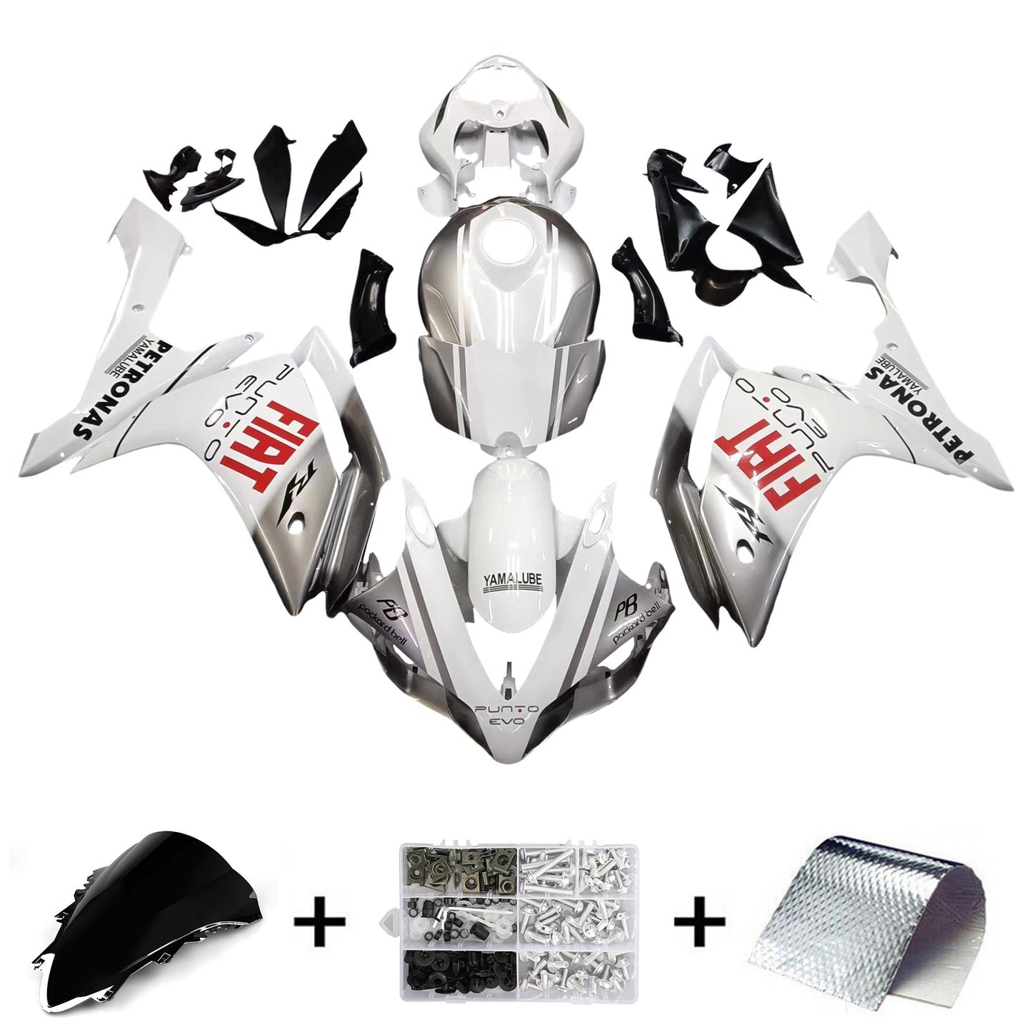 Kit carenatura iniezione Carrozzeria in plastica ABS adatta per Yamaha YZF-R1 2007-2008