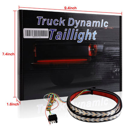 Striscia di luci posteriori a LED per auto e camion, indicatori di direzione, dinamica, a spina di pesce, 1,2 metri