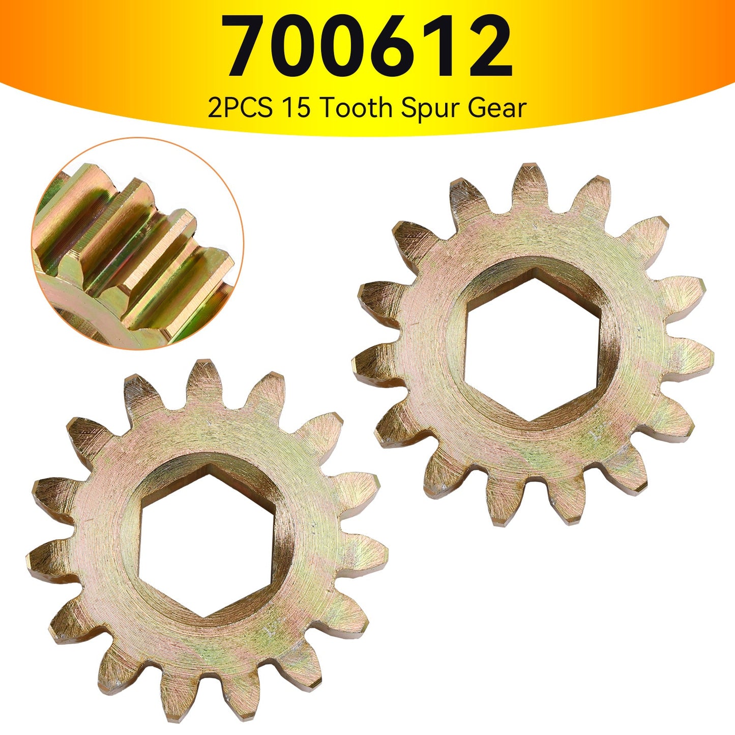 2 pezzi 700612 Ingranaggio cilindrico a 15 denti 10 DP/20 PA per sistemi di scorrimento Lippert RV