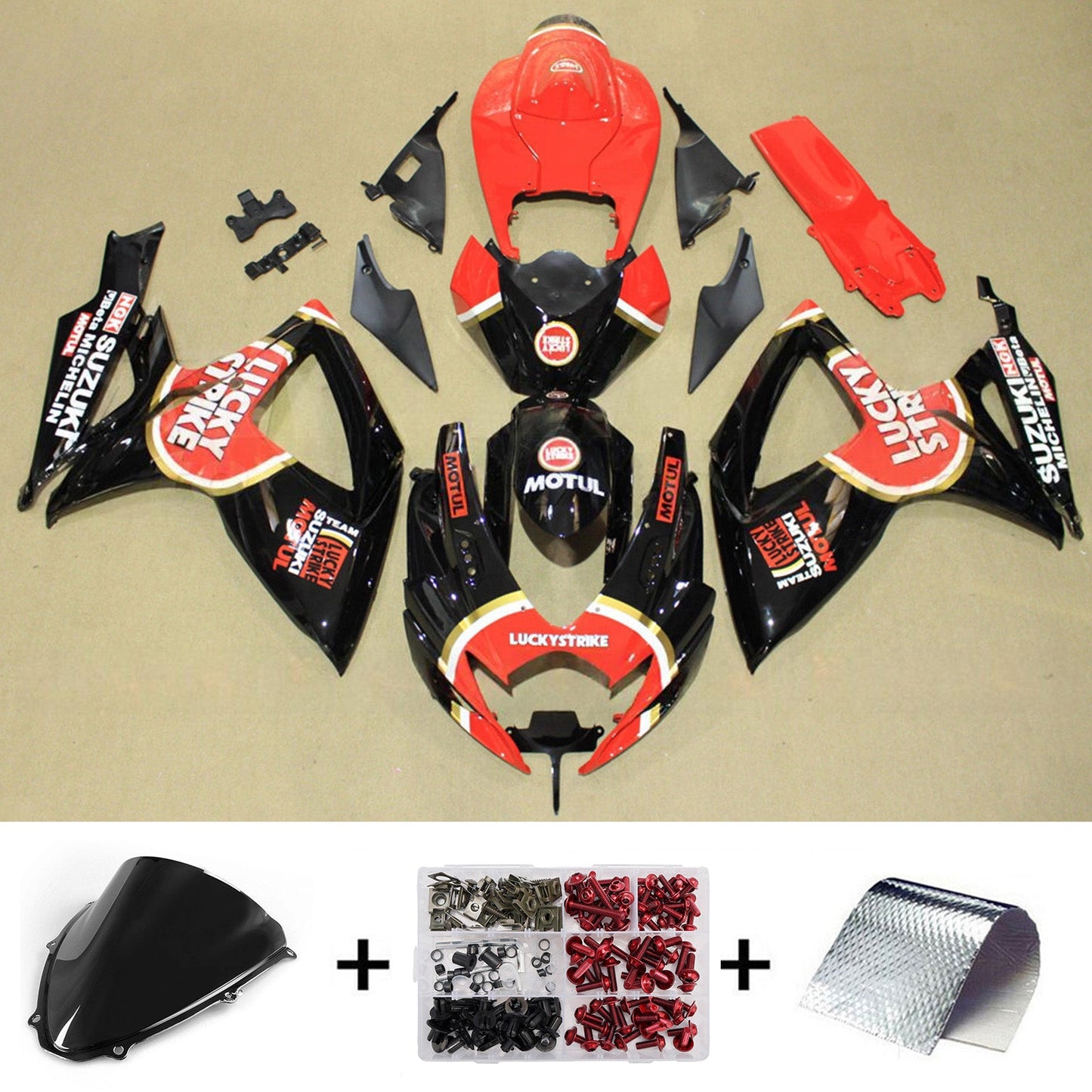 Kit carenatura iniezione plastica ABS per Suzuki GSXR 600/750 2006-2007 K6