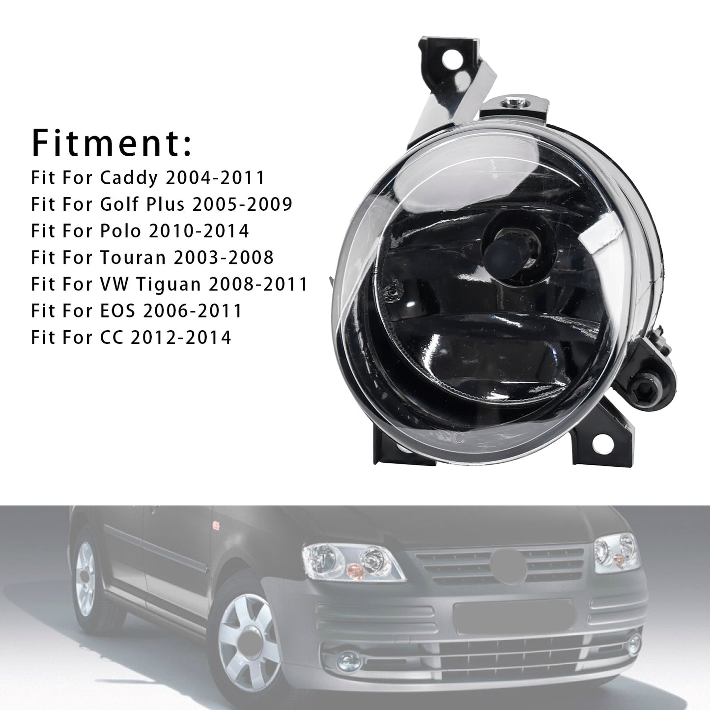 1 pz. Fendinebbia anteriore sinistro per Volkswagen Polo 2010-2014 Tiguan 2008-2011