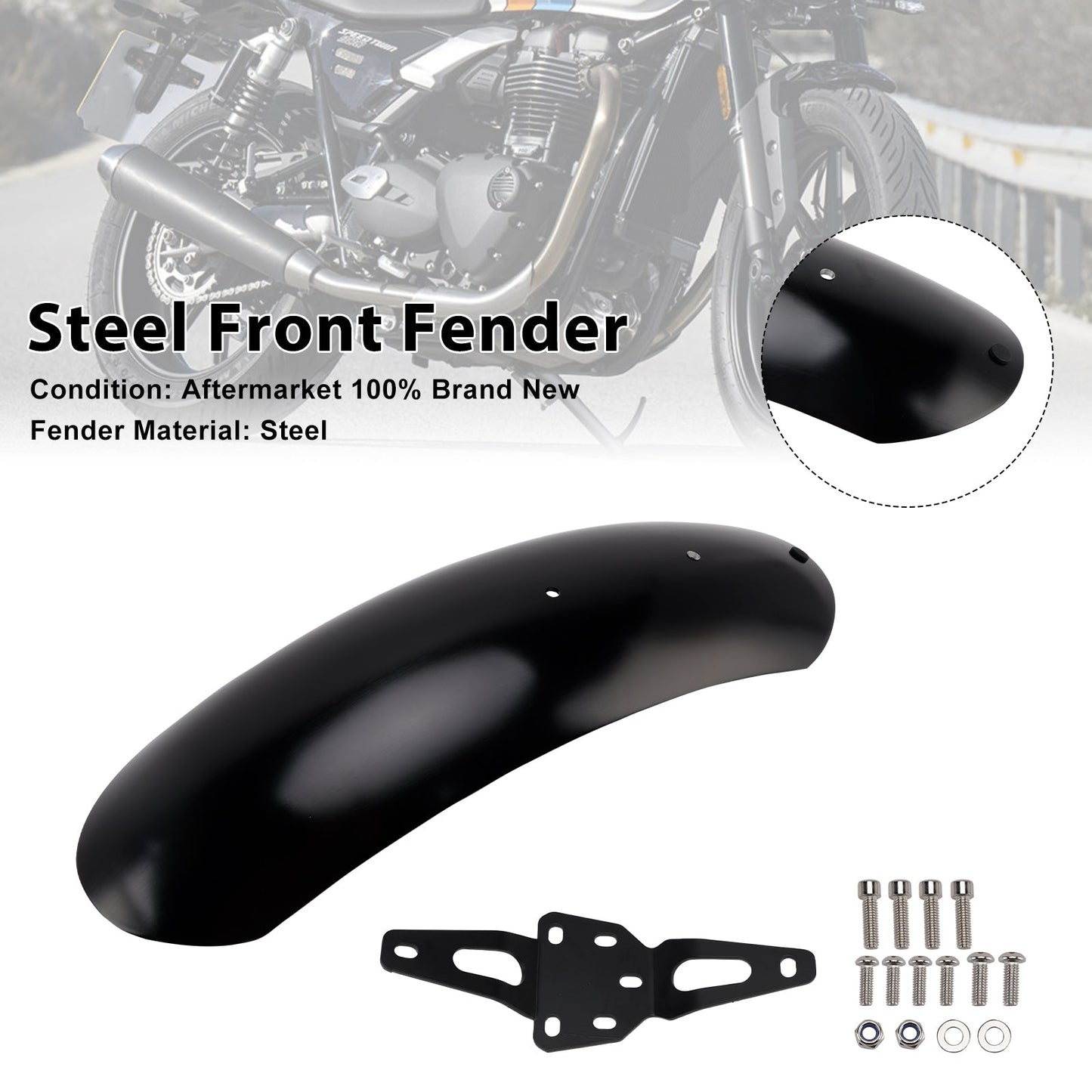 Parafango anteriore in acciaio per Street Scrambler 900 Speed Twin 900