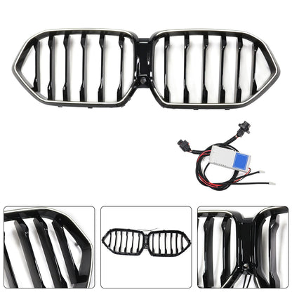 Griglia paraurti anteriore nera BMW X6 G06 M50i 2020-2022 con foro per telecamera