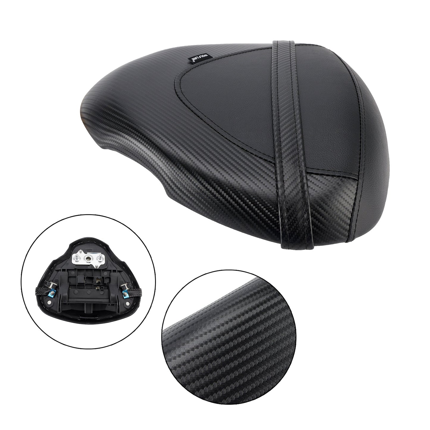 Cuscino passeggero posteriore SUZUKI Hayabusa GSX1300R 2022-2024 in poliuretano piatto bianco