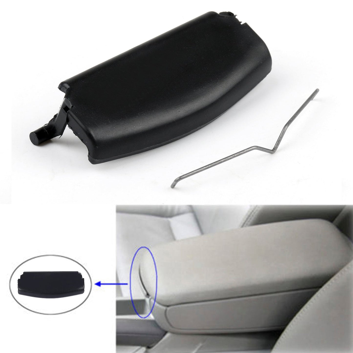Chiusura coperchio bracciolo centrale console nera Audi A4 B6 B7 2001-2008 8E0864245E