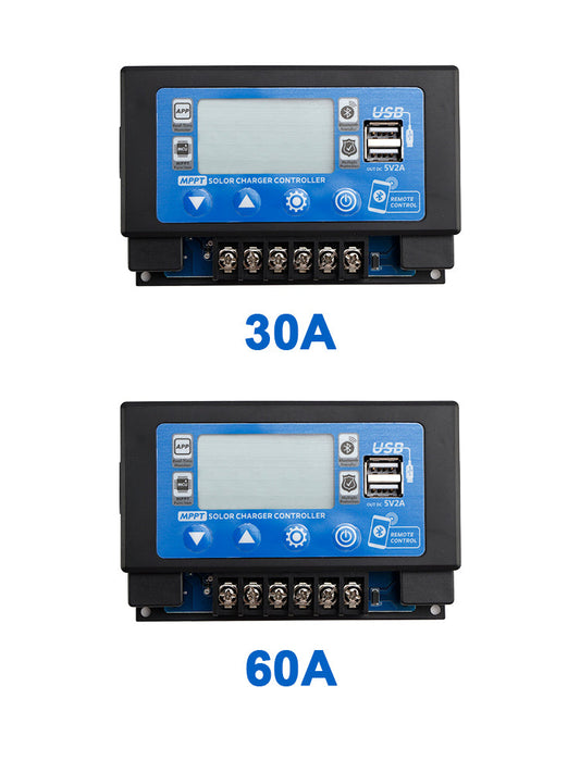 Regolatore solare MPPT dedicato con accumulo di energia Snap-On integrato da 30/60 A, Bluetooth