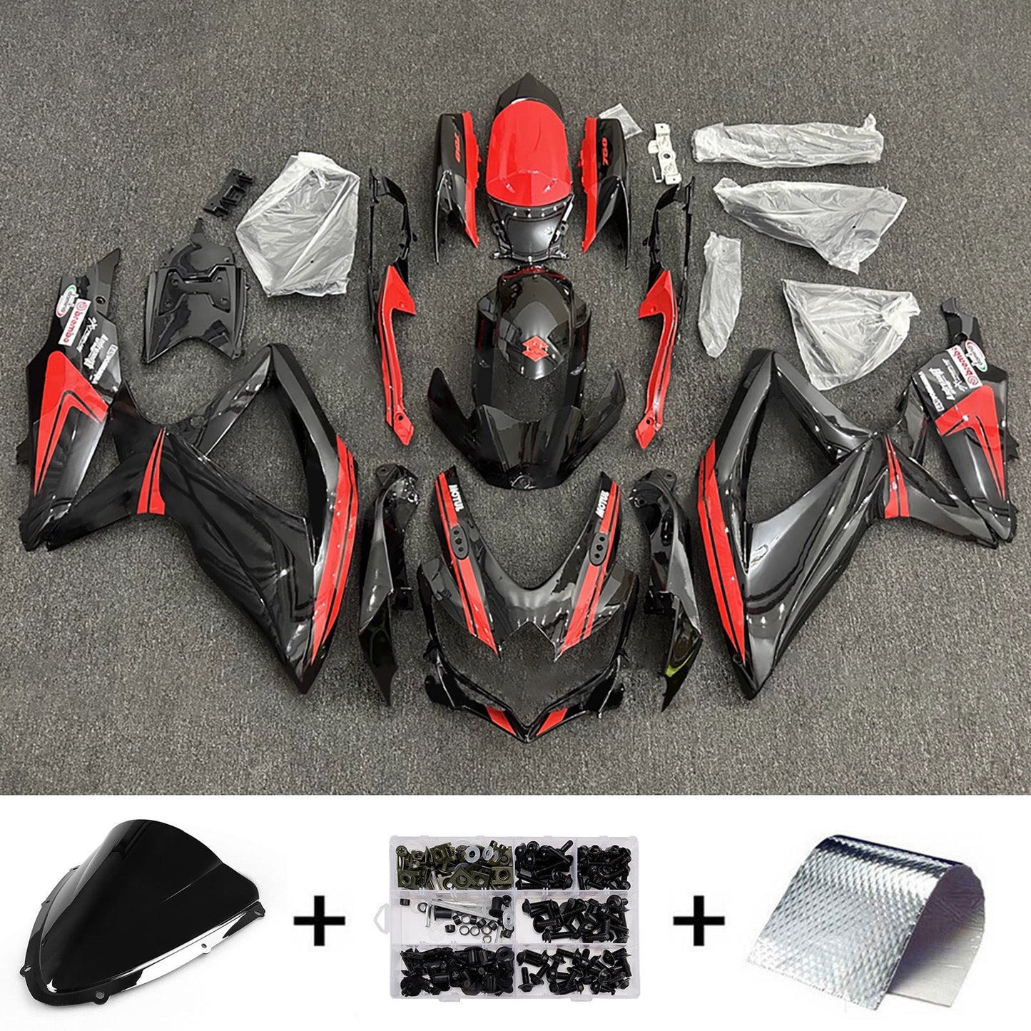 Kit carenatura iniezione plastica ABS per Suzuki GSXR 600/750 2008-2010 K8