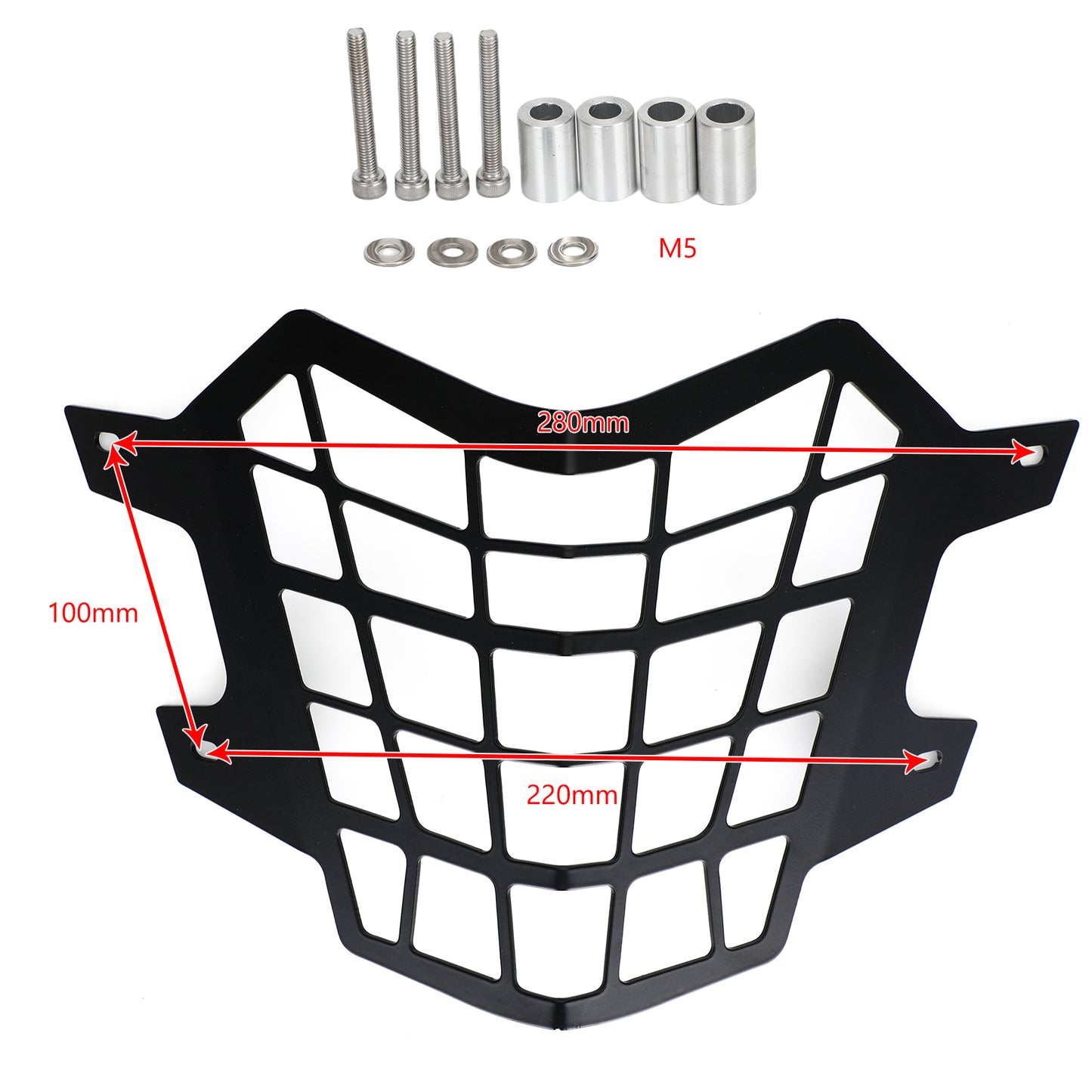 Protezione Della Griglia Faro Anteriore Nero Per Yamaha Tenere 700 Xtz700 19-21