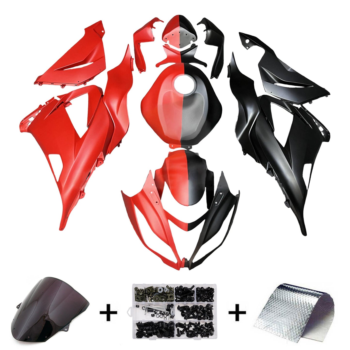Kit carenatura iniezione in plastica ABS adatto per Kawasaki ZX6R 636 2013-2018