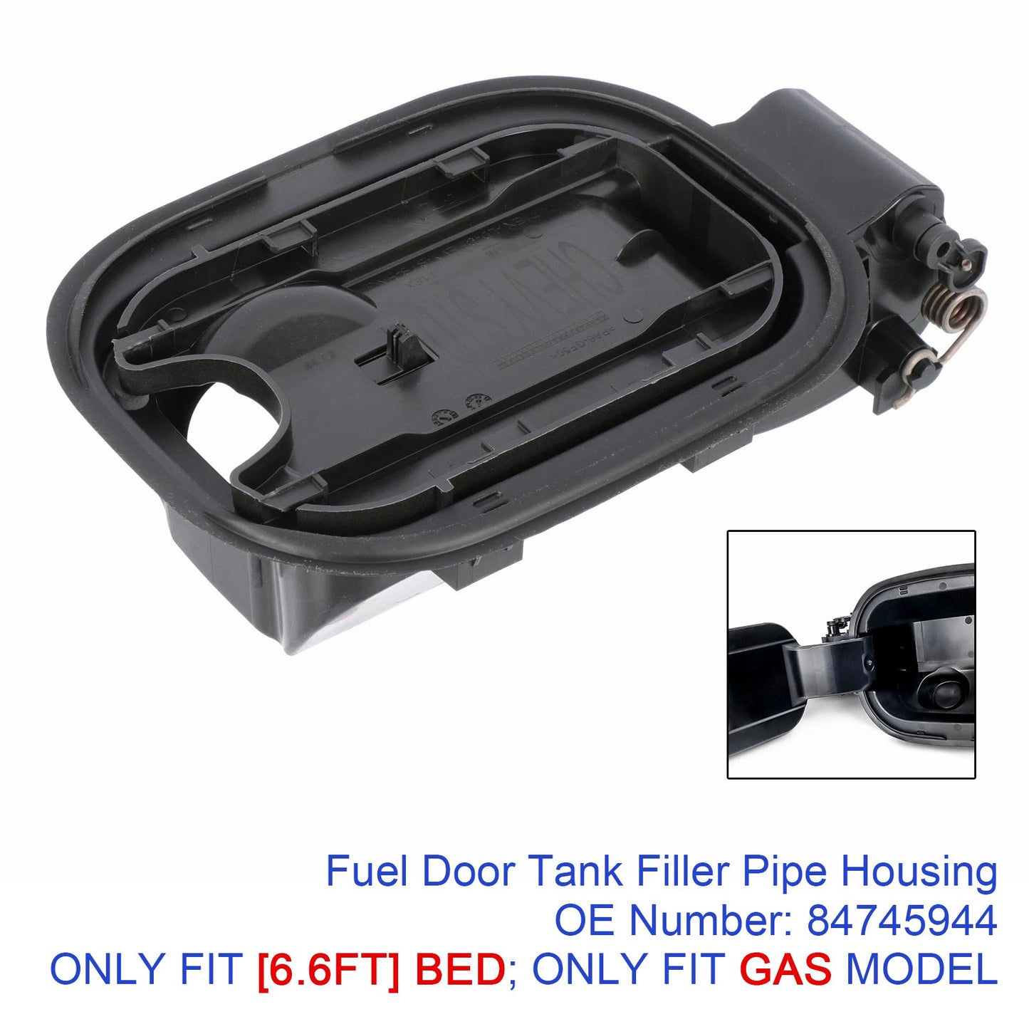 Alloggiamento del tubo di riempimento del serbatoio del carburante 84745944 per Chevy Silverado 1500 6.6FT 19-24