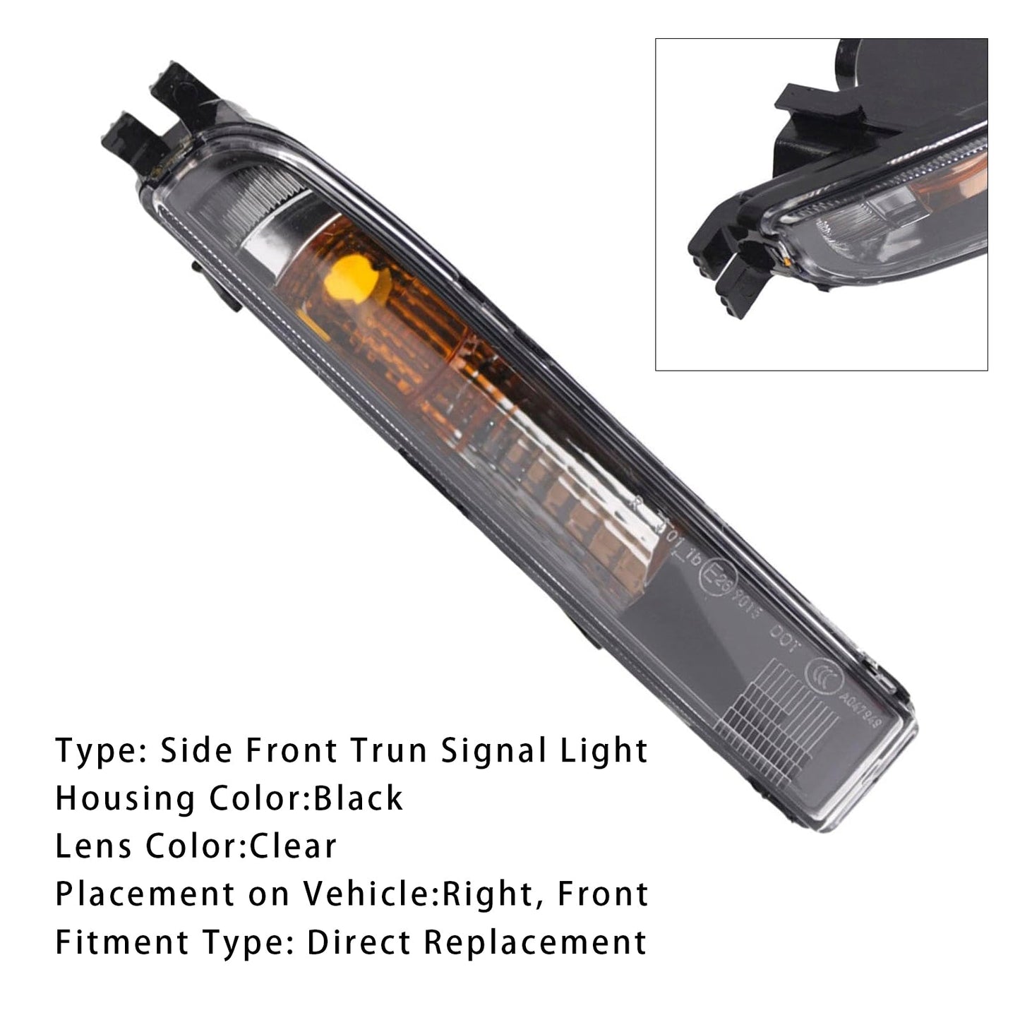 Volkswagen Maggiolino 2012-2019, 1 pezzo, luce di direzione destra per paraurti anteriore, 5C5953042A