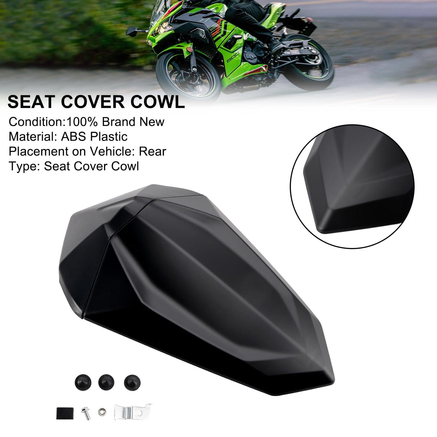 Carenatura posteriore per sedile posteriore Kawasaki Ninja 500 EX500R Z500 2024-2025