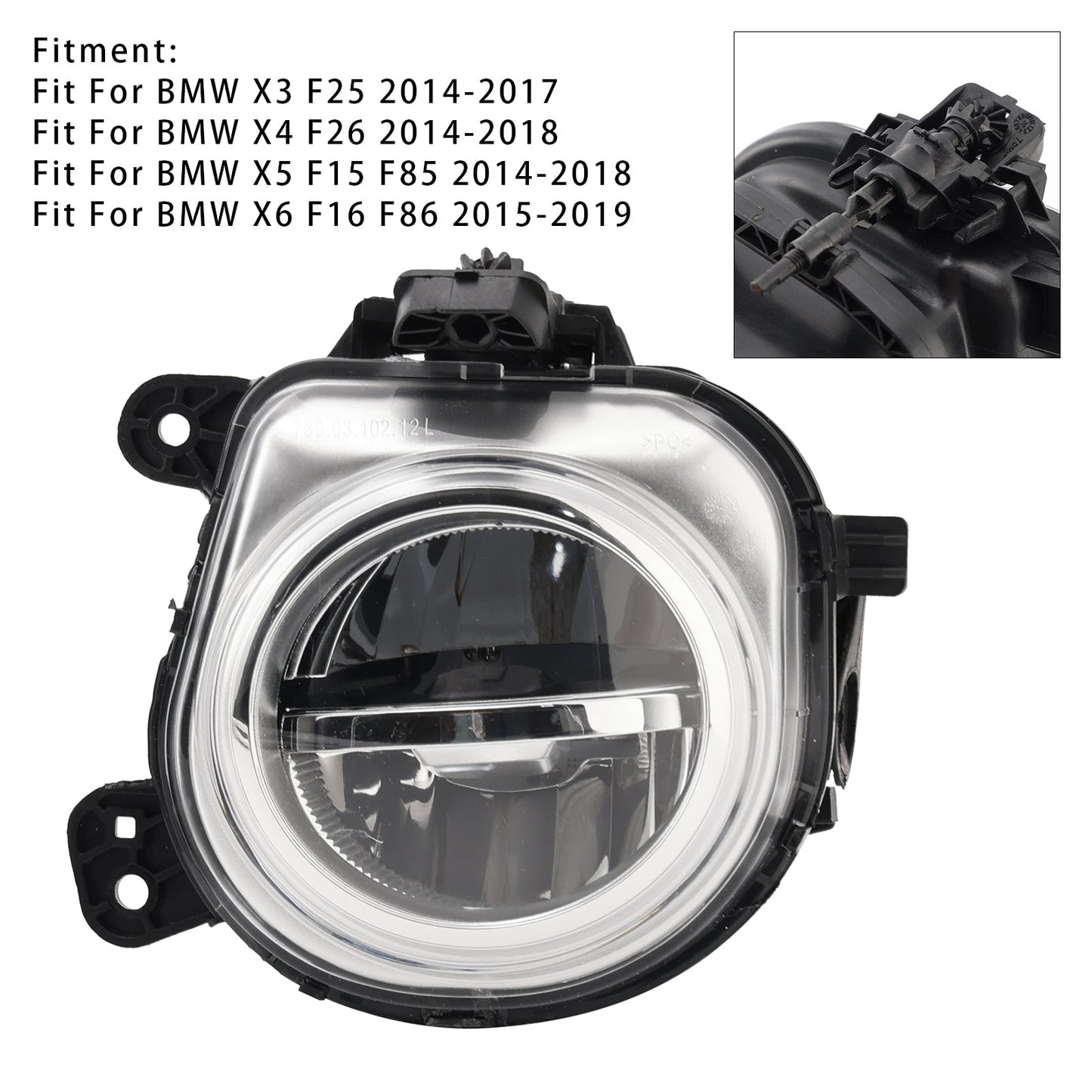 1 pz. Fendinebbia anteriore sinistro a LED per BMW X3 F25 X4 F26 X5 F15 X6 F16 63177317251