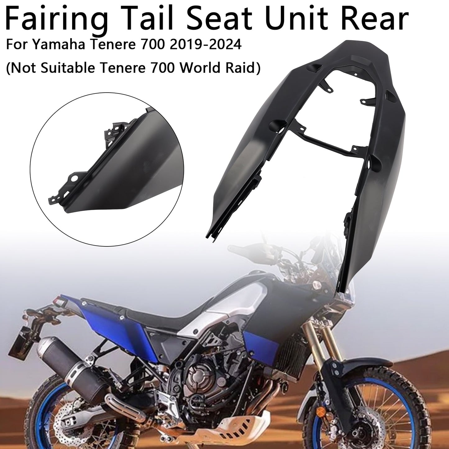 2019-2024 Yamaha Tenere 700 Carenatura Coda Sella Unità Posteriore