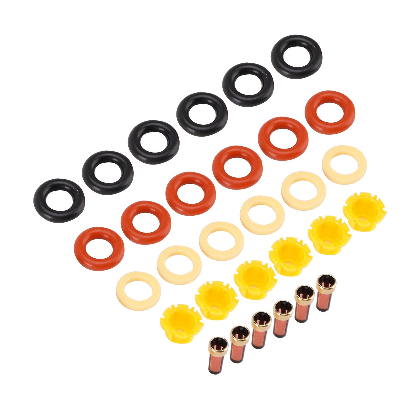 Guarnizione O-ring per iniettore carburante 0280150414 compatibile con BMW Serie 5 E34 87-93 E39 1995-2003