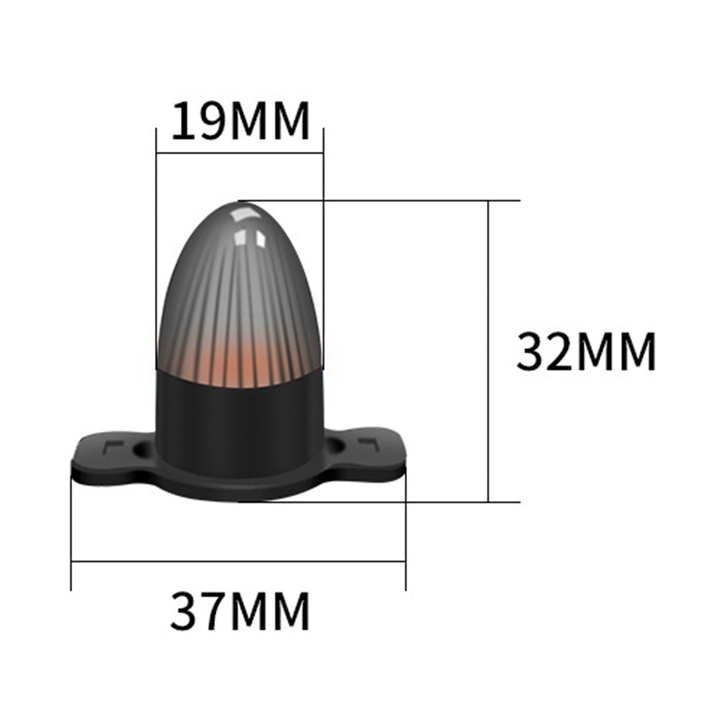 6 pezzi di griglia anteriore a LED lampeggiante aspetto a testa di proiettile per auto universale