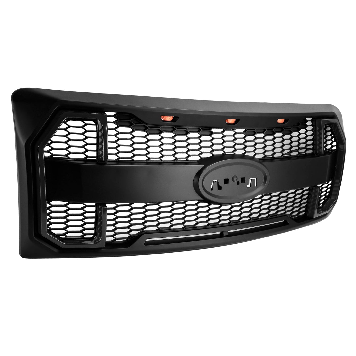 Griglia paraurti anteriore stile Raptor nero opaco Ford F150 2009-2014 con LED
