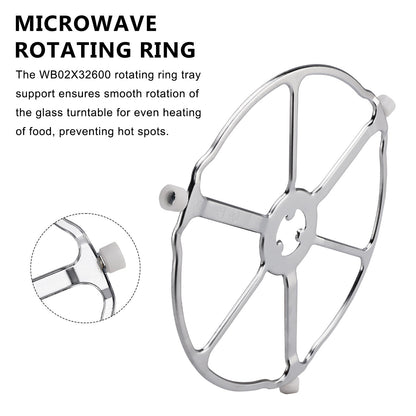 WB02X32600 WB06X10651 per supporto vassoio ad anello a rulli per forno a microonde GE
