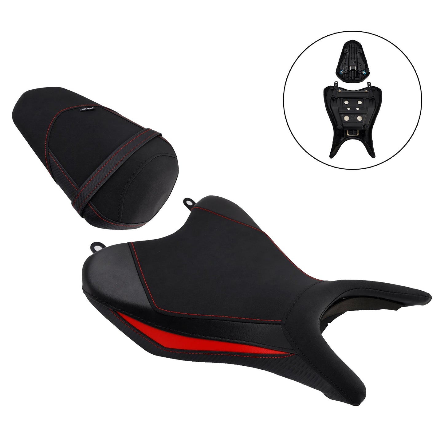 2025 - Per Yamaha Yzf-R3 2025 - Mt-03 Cuscino posteriore per sedile conducente e passeggero, rosso