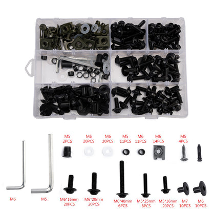 Terminali M6 + - Parti Set Black Set Vite M5 198 Clip / Cladding Viti