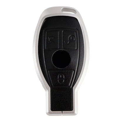 Custodia protettiva in pelle, lega di alluminio e TPU per chiave auto Benz GLC GLK CLS, colore nero