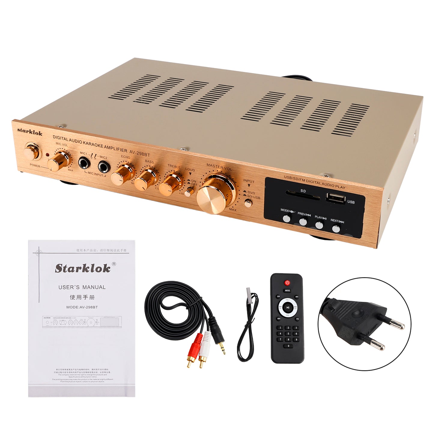 Amplificatori 2000W 5CH Amplificador HiFi Stereo AV Surround Amplificatore SD FM
