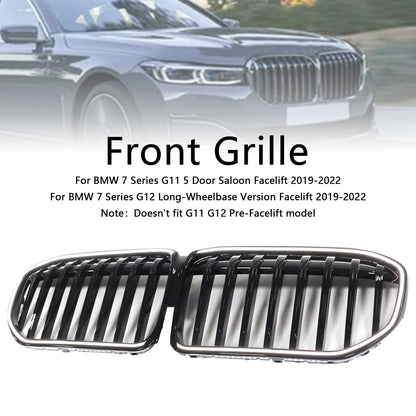 Griglia anteriore nera lucida a stecca singola per BMW Serie 7 G11 G12 2019-2022