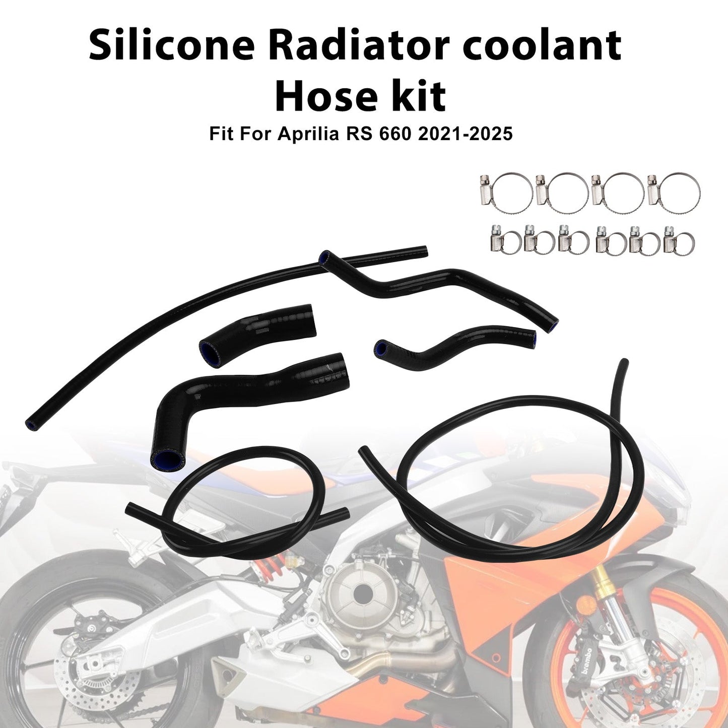 Tubo flessibile del liquido di raffreddamento del radiatore in silicone Aprilia RS 660 RS660 2021-2025