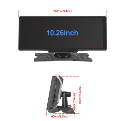 Sistema di navigazione per auto con display HD da 10,26 pollici, CarPlay, macchina all-in-one, telecamera a 12 LED