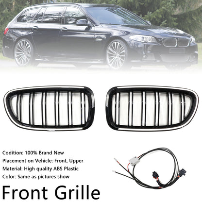 11.2009-02.2017 BMW Serie 5 F11 Touring Griglia paraurti a rene Griglia Nero lucido 51137203203 51137203204