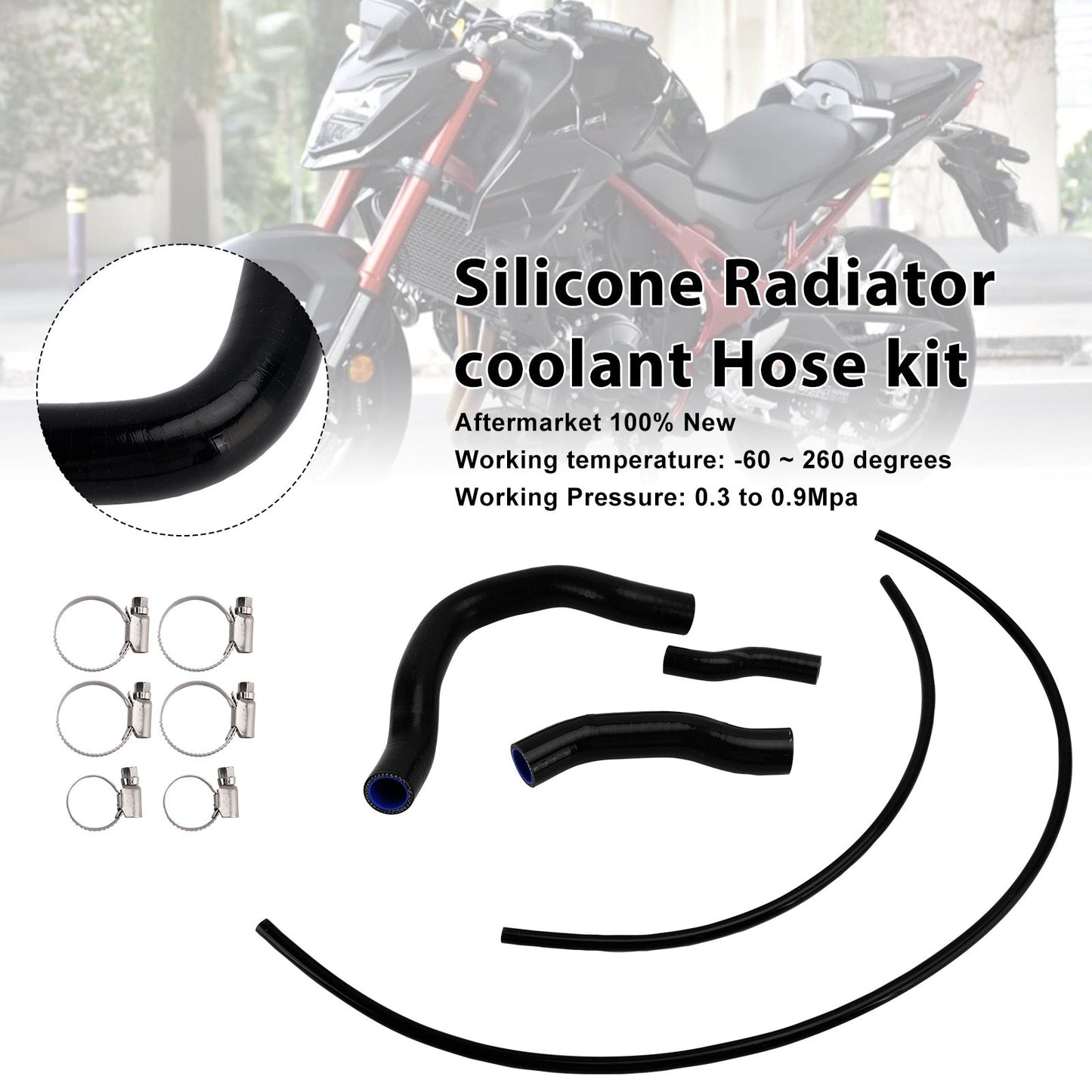 Kit tubo flessibile del liquido di raffreddamento del radiatore in silicone Honda XL750 Transalp 2023-2025