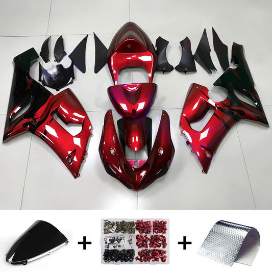 Kit carenatura iniezione in plastica ABS adatto per Kawasaki ZX6R 636 2005-2006