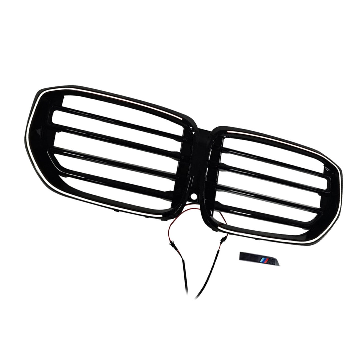 Griglia paraurti anteriore a linea singola con LED in stile M per BMW G05 LCI X5 2024+