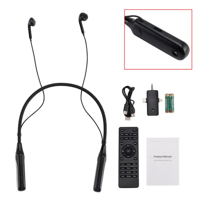 Scheda audio wireless, cuffie con archetto da collo e auricolari per streaming live per telefono, PC e TV