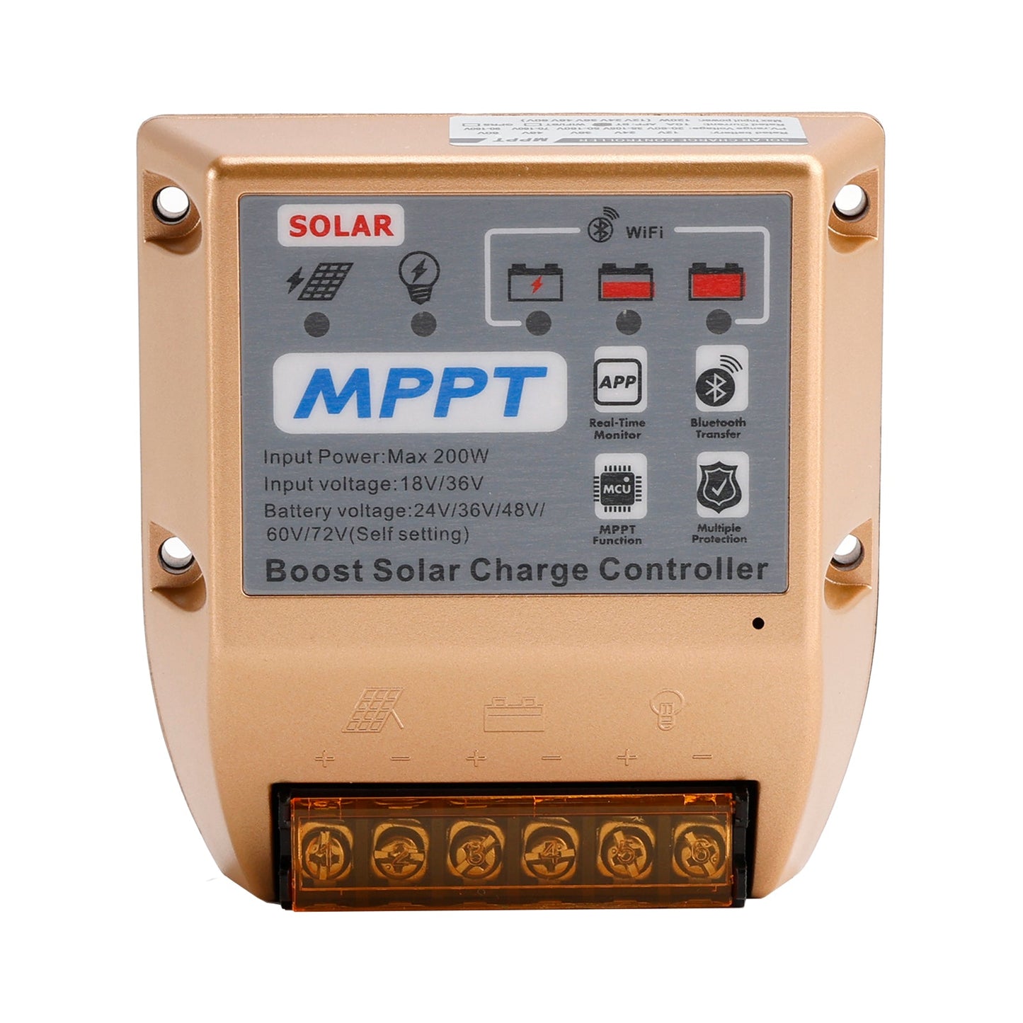 Regolatore solare MPPT Boost 10A/20A/30A 24V36V48V60V72V APP mobile Controllo intelligente