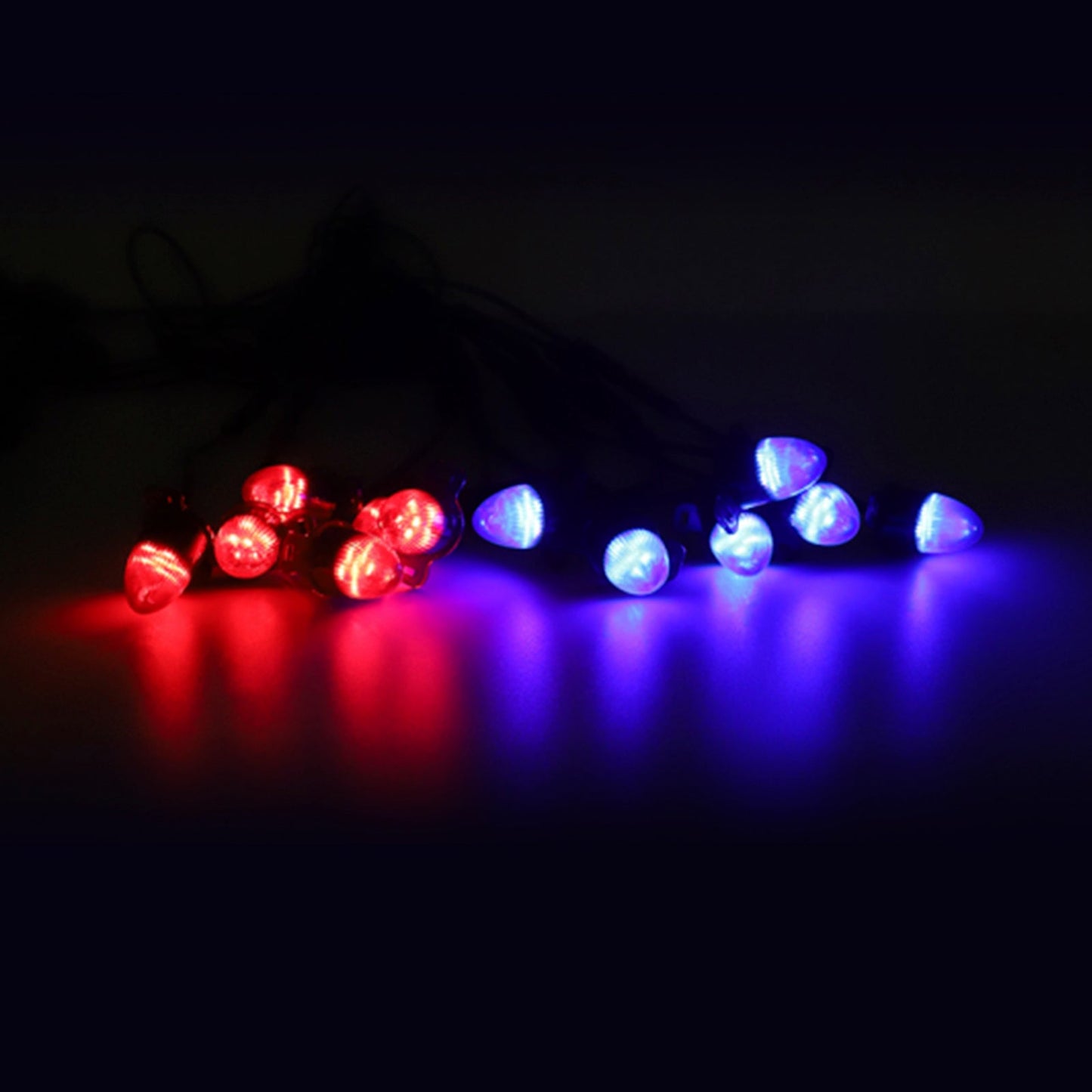 6 pezzi di griglia anteriore a LED lampeggiante aspetto a testa di proiettile per auto universale