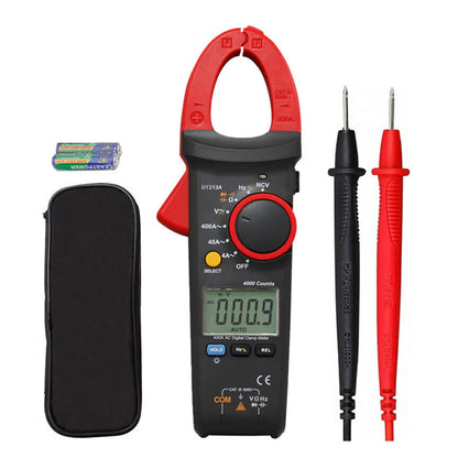Pinza amperometrica UT213A 400A TRMS per corrente AC e DC, tensione, resistenza e capacità.