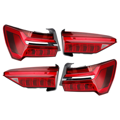 2019-2023 Per Audi A6 C8 4 pezzi Gruppo fanale posteriore a LED sinistro, destro, esterno e interno