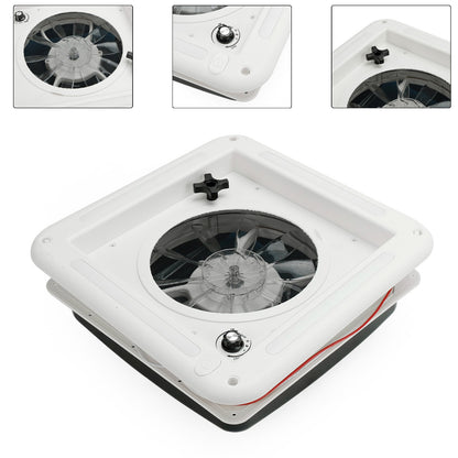 Ventilatore da tetto per camper da 11 pollici, motore a 3 velocità, lucernario da 12 V con luce a LED