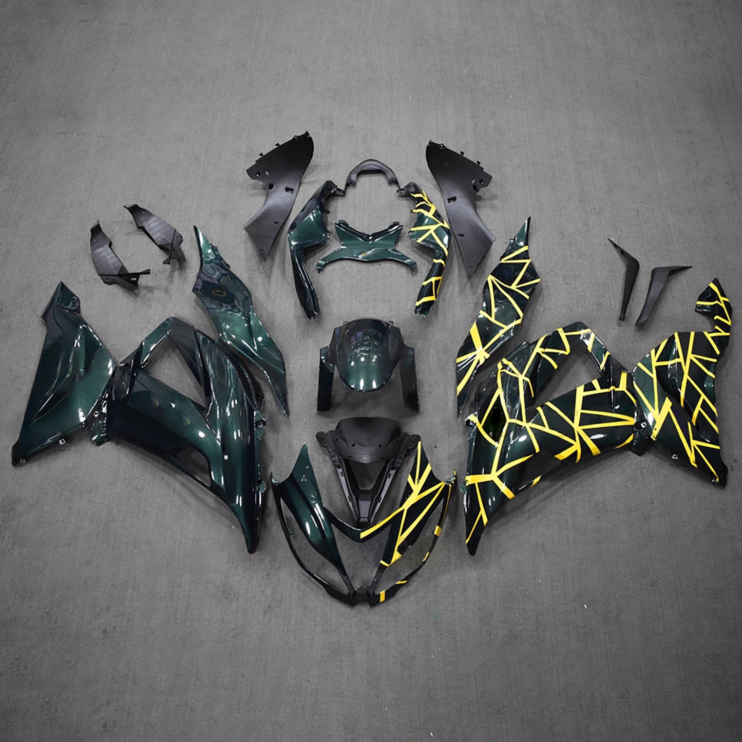 Kit carenatura iniezione in plastica ABS adatto per Kawasaki ZX6R 636 2013-2018