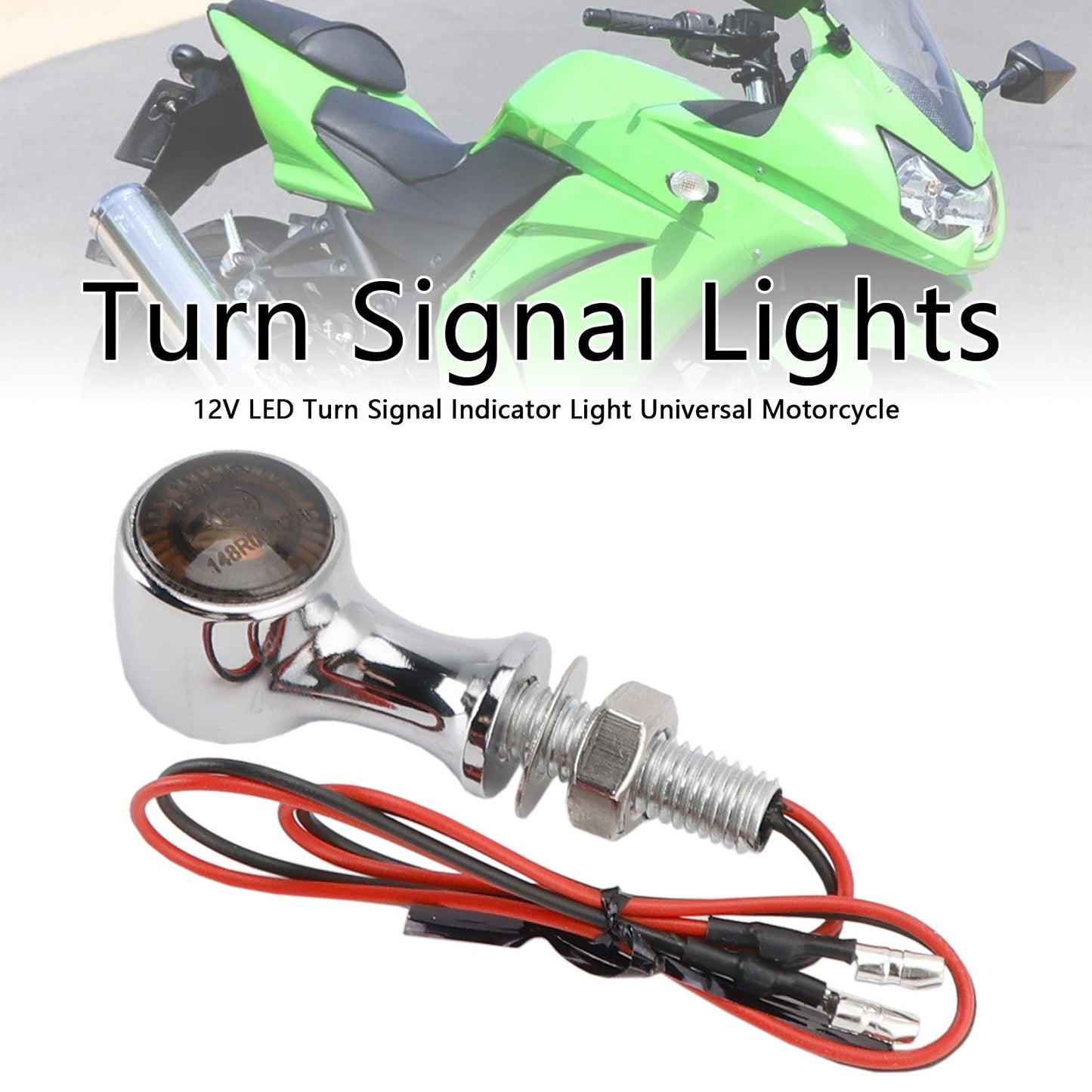 Indicatore di direzione a LED da 12 V, 8 mm, universale per moto Suzuki