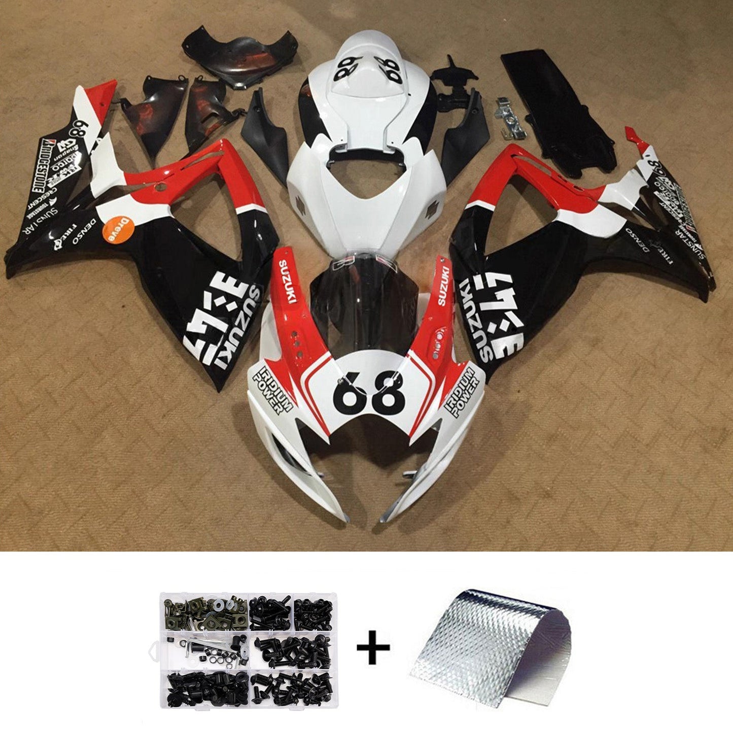 Kit carenatura iniezione plastica ABS per Suzuki GSXR 600/750 2006-2007 K6