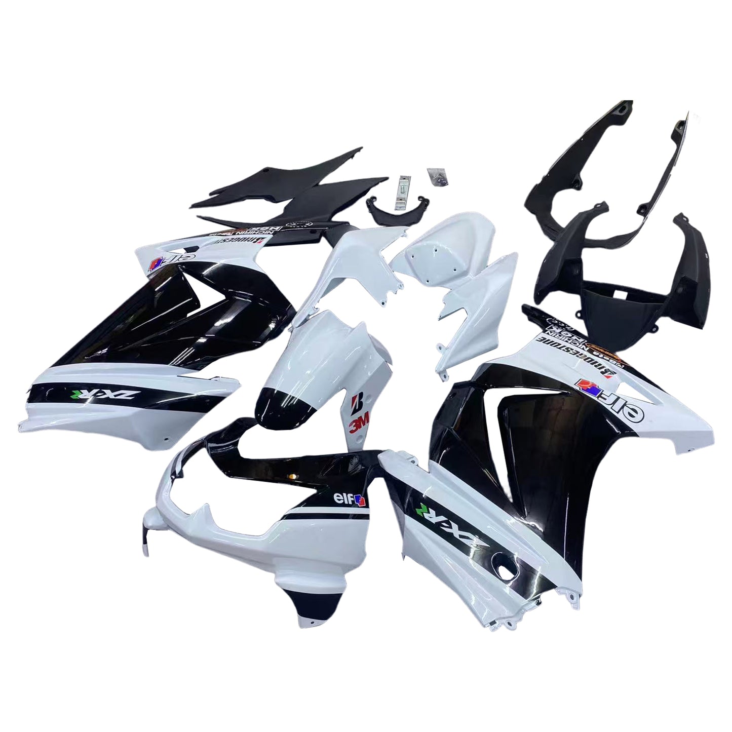 Kit di carenatura BODYWORK ABS in plastica adatta per Kawasaki EX250 Ninja250R 2008-2012