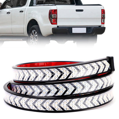 Striscia di luci posteriori a LED per auto e camion, indicatori di direzione, freccia dinamica fluente da 1,5 metri