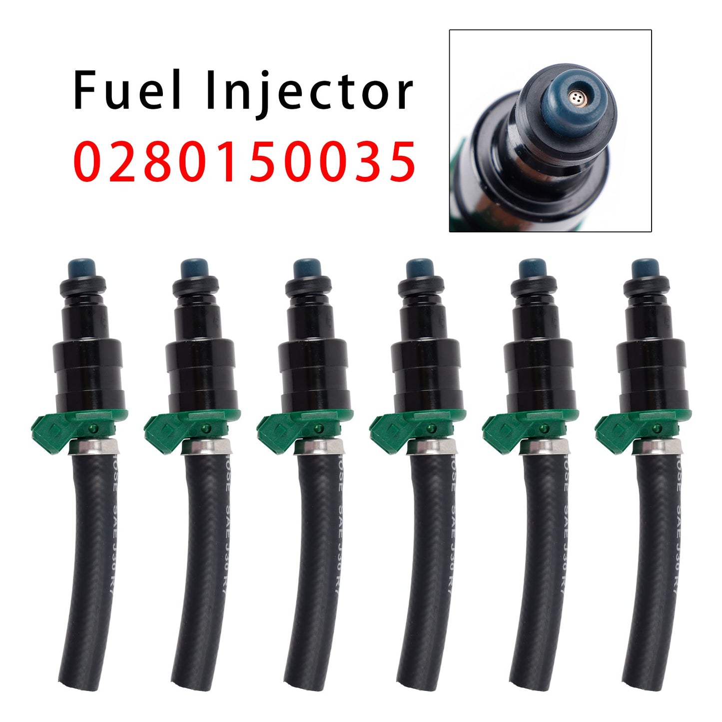 6 pezzi iniettori carburante per Mercedes Benz W114 W116 R107 C107 M110 M114 0280150035
