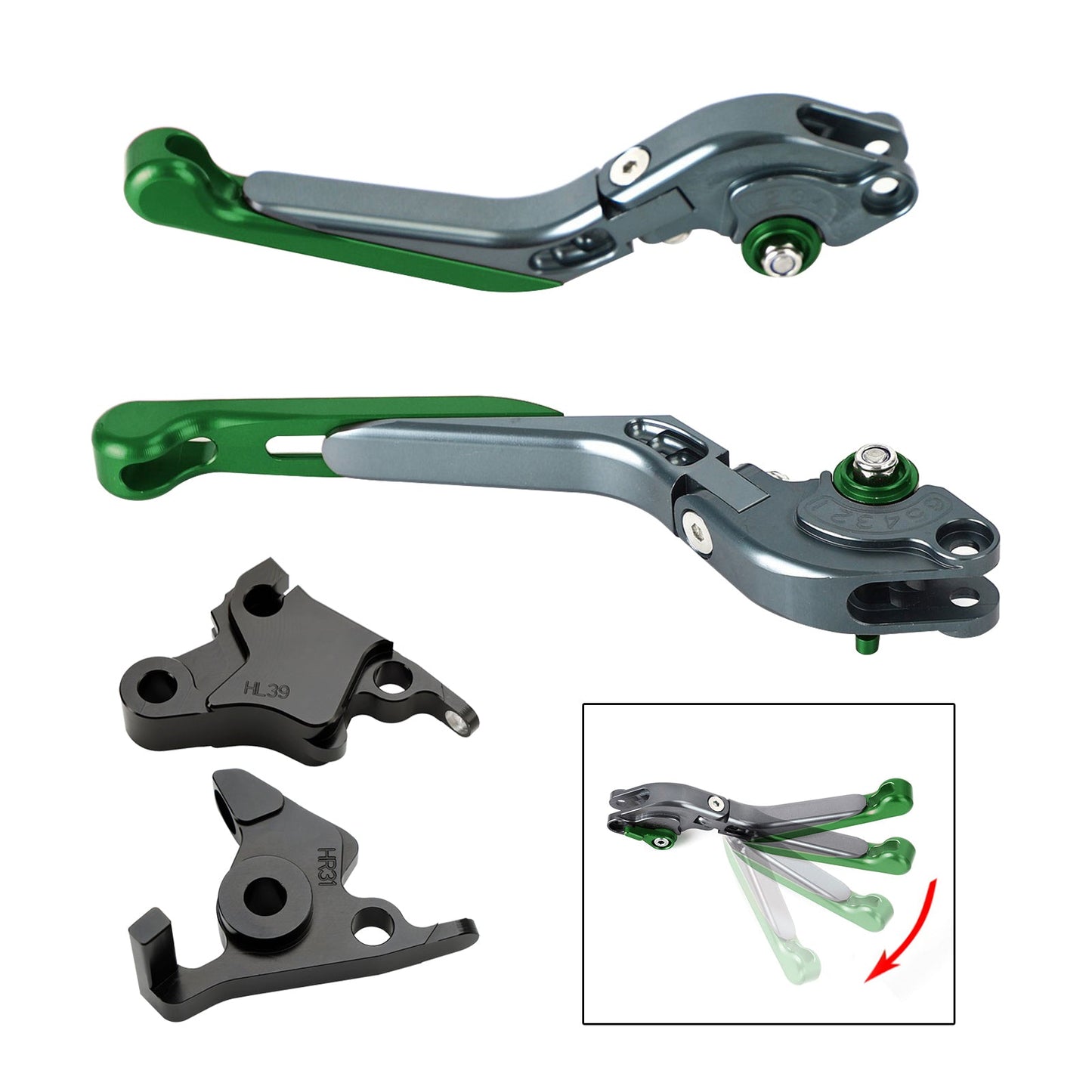 Leva freno frizione regolabile adatta per CFMOTO 450SS 450SR 21-23 450NK 23-24