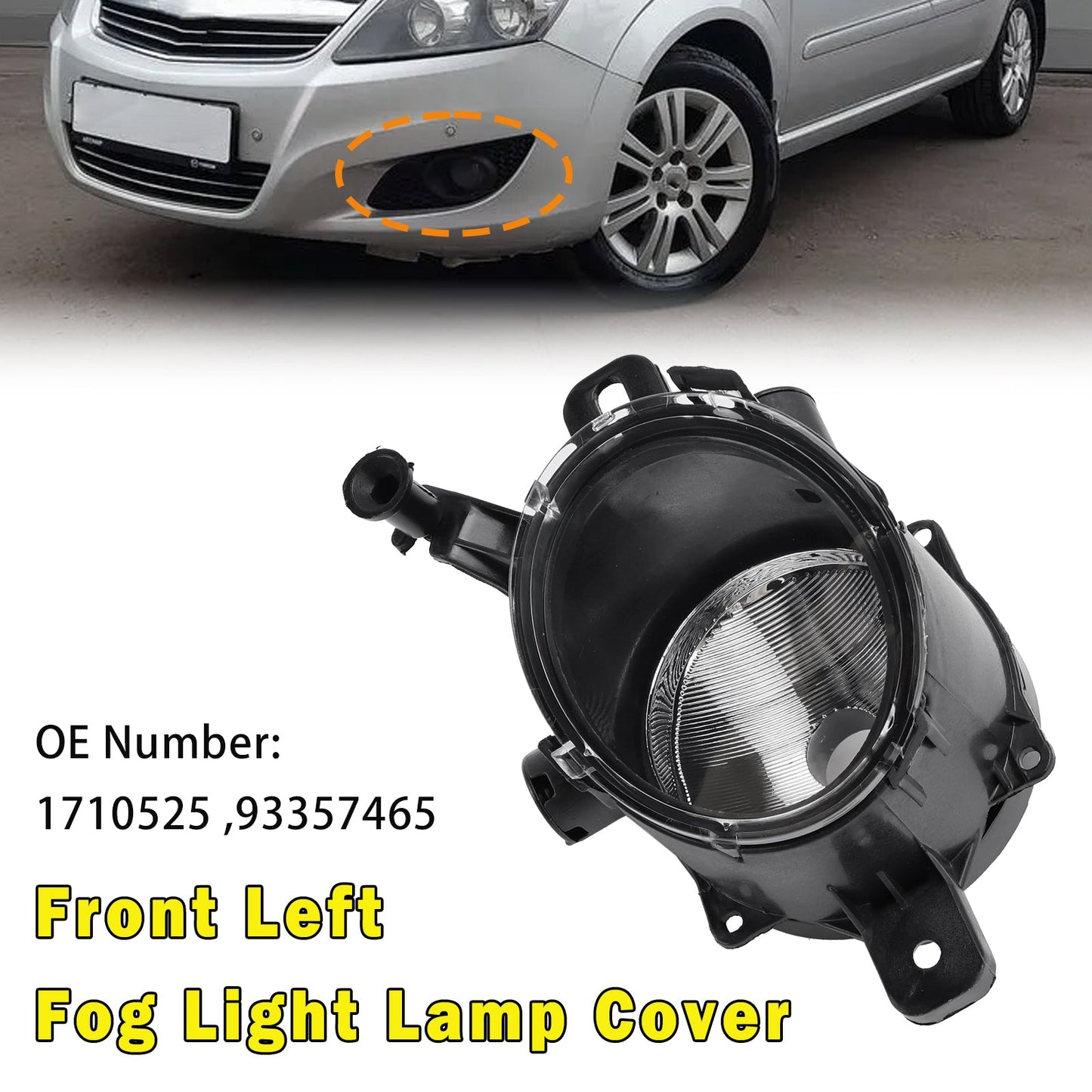 Copertura fendinebbia anteriore sinistra 1710525 93357465 per Opel Zafira B (A05) 2008-2011