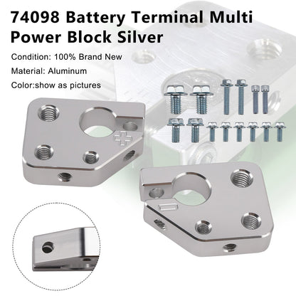 74098 Blocco multi-potenza per terminali della batteria, argento