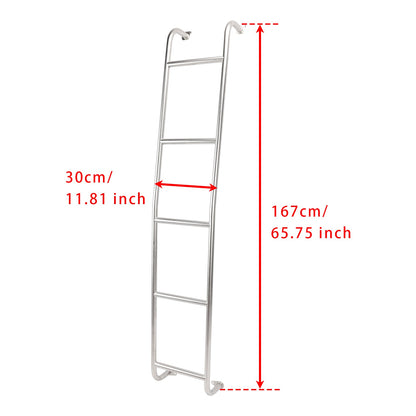 Scala per furgone Dodge Ram ProMaster High Roof in acciaio inox a 5 gradini 2014-2025 093PML